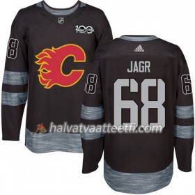 Miesten NHL Calgary Flames Pelipaita Jaromir Jagr 68 1917-2017 100th Anniversary Adidas Musta Authentic